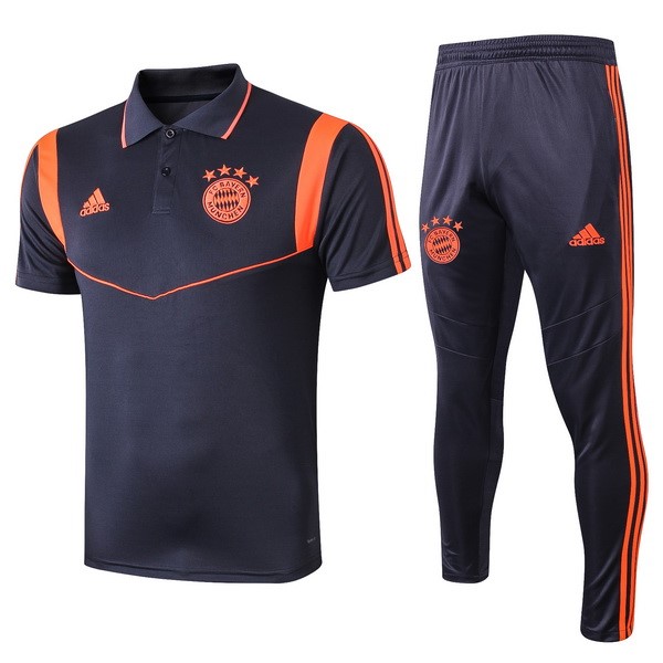 Polo Conjunto Completo Bayern Munich 2019 2020 Azul Naranja